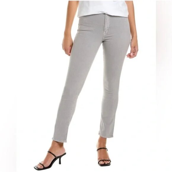 MOTHER The Dazzler Ankle Jeans High Rise Slim Rainy Day Washed Grey - Picture 1 of 16